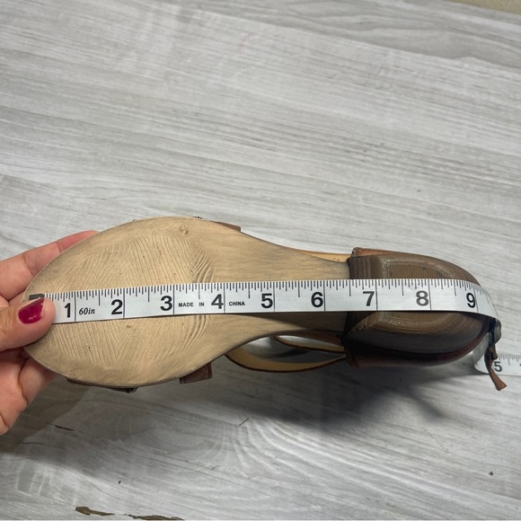 Miz Mooz Cosmo Brown Leather Studded Ankle Strappy Sandals Women’s EU38 US 7.5 - Picture 16 of 16